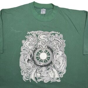 Vintage dragon wheel mythology design by Sandra SanTara shirt